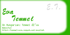 eva temmel business card